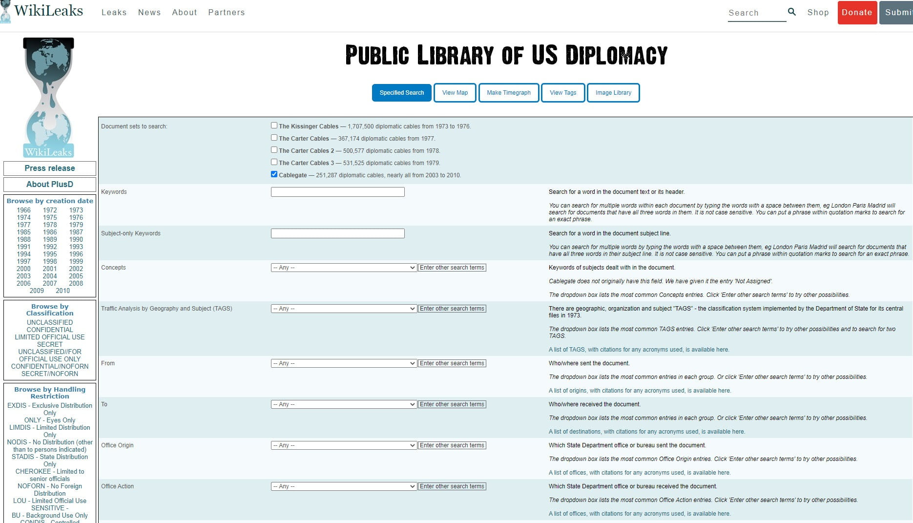 Wikileaks cablegate