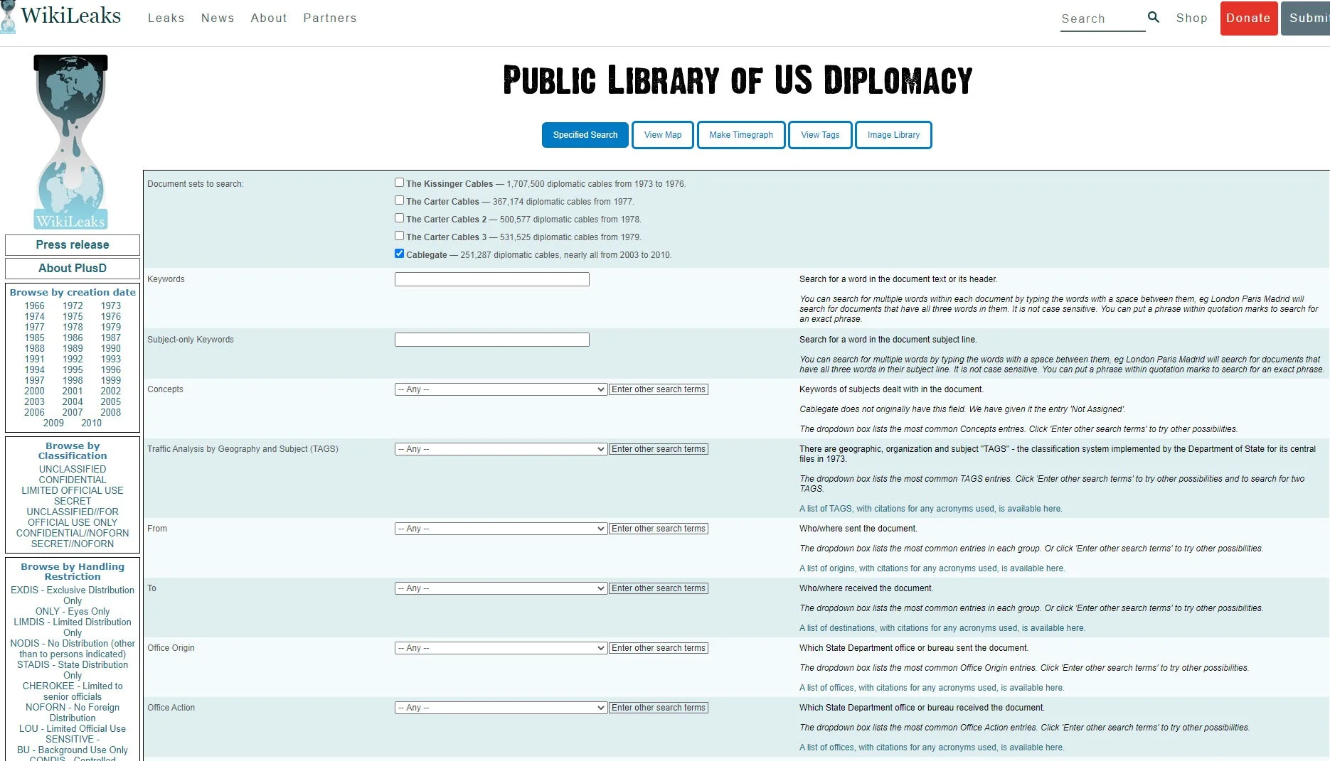 Wikileaks cablegate