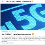 טוויטר נלחמת בקונספירציית 5G קורונה. צילומסך: טוויטר